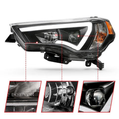 14 - 23 Toyota 4Runner Headlight Set - Black Patch Performance - ANZO111416