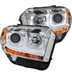 1415 TUNDRA PROJECTOR HEADLIGHTS W/ UBAR CHROME CLEAR - Black Patch Performance - ANZO111319