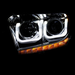 1415 TUNDRA PROJECTOR HEADLIGHTS W/ UBAR CHROME CLEAR - Black Patch Performance - ANZO111319