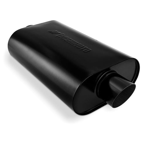 Mishimoto MMEXH-MF-AT-25CCBK Mishimoto Universal Stainless-Steel Exhaust Muffler, 2.5-Inch, Angle Tip, Black - Mishimoto - Exhaust
