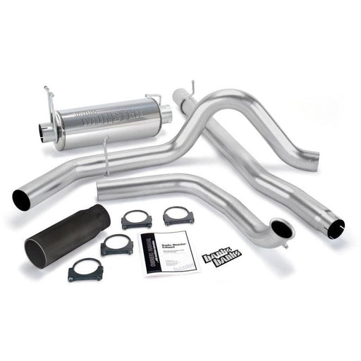GBE Monster Exhaust Black Tip - Exhaust, Mufflers & Tips from Black Patch Performance