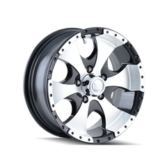 14x6 ION 136 5x4.5 Offset (0) Center Bore (83.82) Style #136 | 136 - 4665BX - Black Patch Performance - ION1364665BX