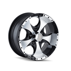 14x6 ION 136 5x4.5 Offset (0) Center Bore (83.82) Style #136 | 136 - 4665BX - Black Patch Performance - ION1364665BX