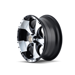 14x6 ION 136 5x4.5 Offset (0) Center Bore (83.82) Style #136 | 136 - 4665BX - Black Patch Performance - ION1364665BX