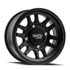 14x7 DIRTY LIFE CANYON SPORT SXS 4 - 137 Offset (13) Center Bore (106.25) Style #9310S | 9310S - 47102MB - Black Patch Performance - DIRT9310S47102MB
