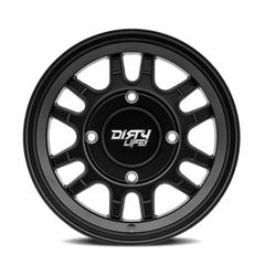14x7 DIRTY LIFE CANYON SPORT SXS 4 - 137 Offset (13) Center Bore (106.25) Style #9310S | 9310S - 47102MB - Black Patch Performance - DIRT9310S47102MB