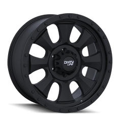 14x7 DIRTY LIFE IRONMAN 4x110 Offset (13) Center Bore (79.4) Style #9300 | 9300 - 47100MBN - Black Patch Performance - DIRT930047100MBN