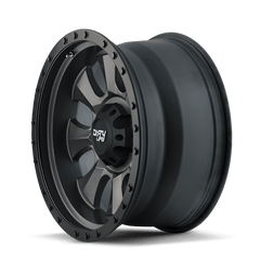 14x7 DIRTY LIFE IRONMAN 4x110 Offset (13) Center Bore (79.4) Style #9300 | 9300 - 47100MBN - Black Patch Performance - DIRT930047100MBN
