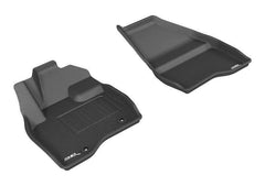 15 - 16 Ford Explorer Floor Mat Set - Front - Black Patch Performance - 3DMAL1FR09111509