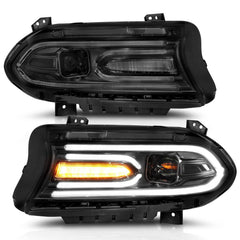15 - 22 Dodge Charger Headlight Set - Black Patch Performance - ANZO121559