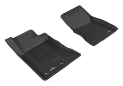 15 - 23 Ford Mustang Floor Mat Set - Front - Black Patch Performance - 3DMAL1FR08511509