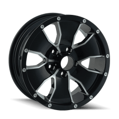 15x6 TRAILER WHEELS 14 5x4.5 Offset (0) Center Bore (83.82) Style #14 | 14 - 5665B - Black Patch Performance - TRAI145665B
