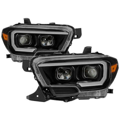 16 - 18 Toyota Tacoma Headlight Set - Black Patch Performance - SPYD9042997