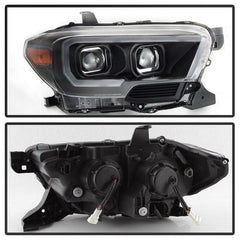 16 - 18 Toyota Tacoma Headlight Set - Black Patch Performance - SPYD9042997