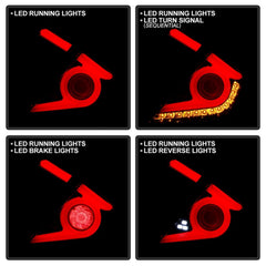 16 - 19 Honda Civic (Hatchback) Tail Light Set - Black Patch Performance - SPYD5088819
