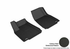 16 - 21 Tesla X Floor Mat Set - Front - Black Patch Performance - 3DMAL1TL00111509