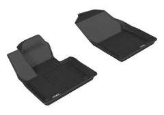 16 - 22 Volvo XC90 Floor Mat Set - Front - Black Patch Performance - 3DMAL1VV02011509
