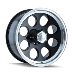 16x8 ION 171 5x4.5 Offset ( - 5) Center Bore (83.82) Style #171 | 171 - 6865B - Black Patch Performance - ION1716865B