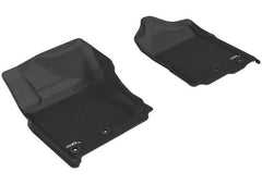 17 - 21 Nissan TITAN Floor Mat Set - Front - Black Patch Performance - 3DMAL1NS08411509