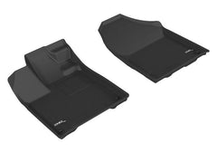 17 - 22 Honda Ridgeline Floor Mat Set - Front - Black Patch Performance - 3DMAL1HD08311509