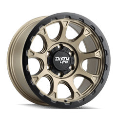 17x8.5 DIRTY LIFE DRIFTER 6x5.5 Offset ( - 6) Center Bore (106) Style #9307 | 9307 - 7883MGD - Black Patch Performance - DIRT93077883MGD