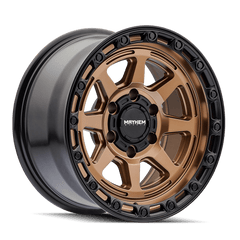 17x8.5 MAYHEM RIDGELINE 6x135 Offset ( - 6) Center Bore (87.1) Style #8306 | 8306 - 7836BZ - Black Patch Performance - MAYH83067836BZ