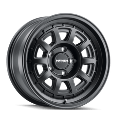 17x8.5 MAYHEM VOYAGER 8x170 Offset (0) Center Bore (125.2) Style #8303 | 8303 - 7870MB0 - Black Patch Performance - MAYH83037870MB0