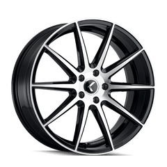 17x8 KRAZE COSMOS 5x4.5 Offset (38) Center Bore (72.62) Style #KR194 | KR194 - 7865BM38 - Black Patch Performance - KRAZKR1947865BM38