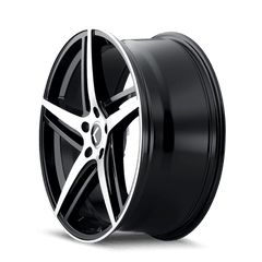 17x8 KRAZE MILANO 5x4.25 Offset (38) Center Bore (63.5) Style #KR195 | KR195 - 7831BM38 - Black Patch Performance - KRAZKR1957831BM38