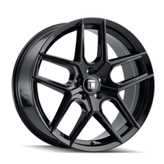 17x8 TOUREN TR79 5x4.5 Offset (35) Center Bore (67.1) Style #3279 | 3279 - 7865GB67 - Black Patch Performance - TOUR32797865GB67