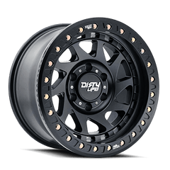 17x9 DIRTY LIFE ENIGMA RACE 5x5 Offset ( - 12) Center Bore (78.1) Style #9313 | 9313 - 7973MB12 - Black Patch Performance - DIRT93137973MB12