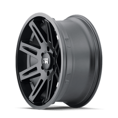 17x9 ION 142 5x5 Offset ( - 12) Center Bore (78.1) Style #142 | 142 - 7973MB - Black Patch Performance - ION1427973MB