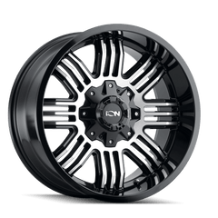 17x9 ION 144 8x170 Offset ( - 12) Center Bore (125.2) Style #144 | 144 - 7970B - Black Patch Performance - ION1447970B