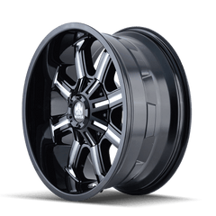 17x9 MAYHEM BEAST 5x4.5 5x5 Offset (18) Center Bore (87) Style #8102 | 8102 - 7956M18 - Black Patch Performance - MAYH81027956M18