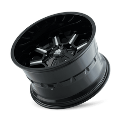 17x9 MAYHEM COMBAT 5x4.5 5x5 Offset ( - 12) Center Bore (87) Style #8105 | 8105 - 7956M - Black Patch Performance - MAYH81057956M