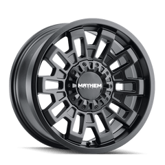 17x9 MAYHEM CORTEX 6x135 6x5.5 Offset ( - 12) Center Bore (106) Style #8113 | 8113 - 7937MB - Black Patch Performance - MAYH81137937MB