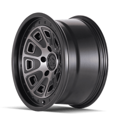 17x9 MAYHEM FLAT IRON 6x5.5 Offset ( - 12) Center Bore (106) Style #8301 | 8301 - 7983TZ - Black Patch Performance - MAYH83017983TZ