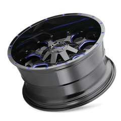 17x9 MAYHEM WARRIOR 8x6.5 8x170 Offset ( - 12) Center Bore (130.8) Style #8015 | 8015 - 7976BTB - Black Patch Performance - MAYH80157976BTB