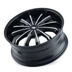 18x7.5 MAZZI FUSION 5x100 5x105 Offset (40) Center Bore (72.62) Style #341 | 341 - 8705B - Black Patch Performance - MAZZ3418705B