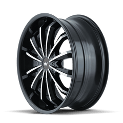 18x7.5 MAZZI FUSION 5x4.25 5x4.5 Offset (40) Center Bore (72.62) Style #341 | 341 - 8714B - Black Patch Performance - MAZZ3418714B