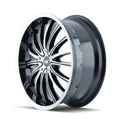 18x7.5 MAZZI HYPE 5x105 5x115 Offset (40) Center Bore (72.62) Style #351 | 351 - 8729B - Black Patch Performance - MAZZ3518729B