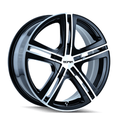 18x7.5 TOUREN TR62 5x100 5x4.5 Offset (40) Center Bore (72.62) Style #3262 | 3262 - 8703B - Black Patch Performance - TOUR32628703B