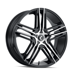 18x8 KRAZE HELLA 5x4.25 5x4.5 Offset (40) Center Bore (73) Style #KR157 | KR157 - 8814BM40 - Black Patch Performance - KRAZKR1578814BM40