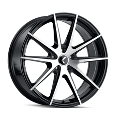 18x8 KRAZE TURISMO 5x120 Offset (40) Center Bore (74.1) Style #KR193 | KR193 - 8812BM40 - Black Patch Performance - KRAZKR1938812BM40