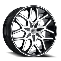 18x8 Luxxx Alloys 7 5x4.5 5x120 Offset (35) Center Bore (73.1) LUX71885114120+35B - A2 - Black Patch Performance - LUXXLUX71885114120+35BA2