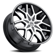 18x8 Luxxx Alloys 7 5x4.5 5x120 Offset (35) Center Bore (73.1) LUX71885114120+35B - A2 - Black Patch Performance - LUXXLUX71885114120+35BA2