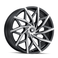 18x8 MAZZI BIG EASY 5x112 5x120 Offset (35) Center Bore (74.1) Style #372 | 372 - 8809TM - Black Patch Performance - MAZZ3728809TM