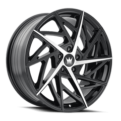 18x8 MAZZI FREESTYLE 5x120 Offset (35) Center Bore (74.1) Style #377 | 377 - 8812B - Black Patch Performance - MAZZ3778812B