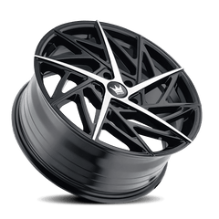 18x8 MAZZI FREESTYLE 5x120 Offset (35) Center Bore (74.1) Style #377 | 377 - 8812B - Black Patch Performance - MAZZ3778812B