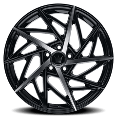 18x8 MAZZI FREESTYLE 5x120 Offset (35) Center Bore (74.1) Style #377 | 377 - 8812B - Black Patch Performance - MAZZ3778812B